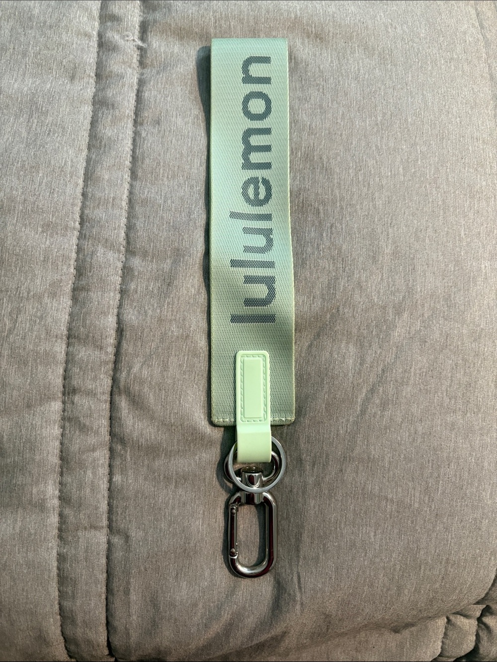 Lululemon Neverlost Mint Green Keychain